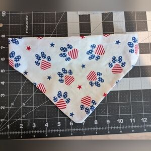 Patriotic Pet Bandana with Paw Prints
